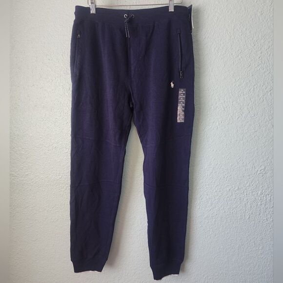 Polo by Ralph Lauren Blue Joggers with Elastic Waistband and Tapered Legs - Picture 1 of 12